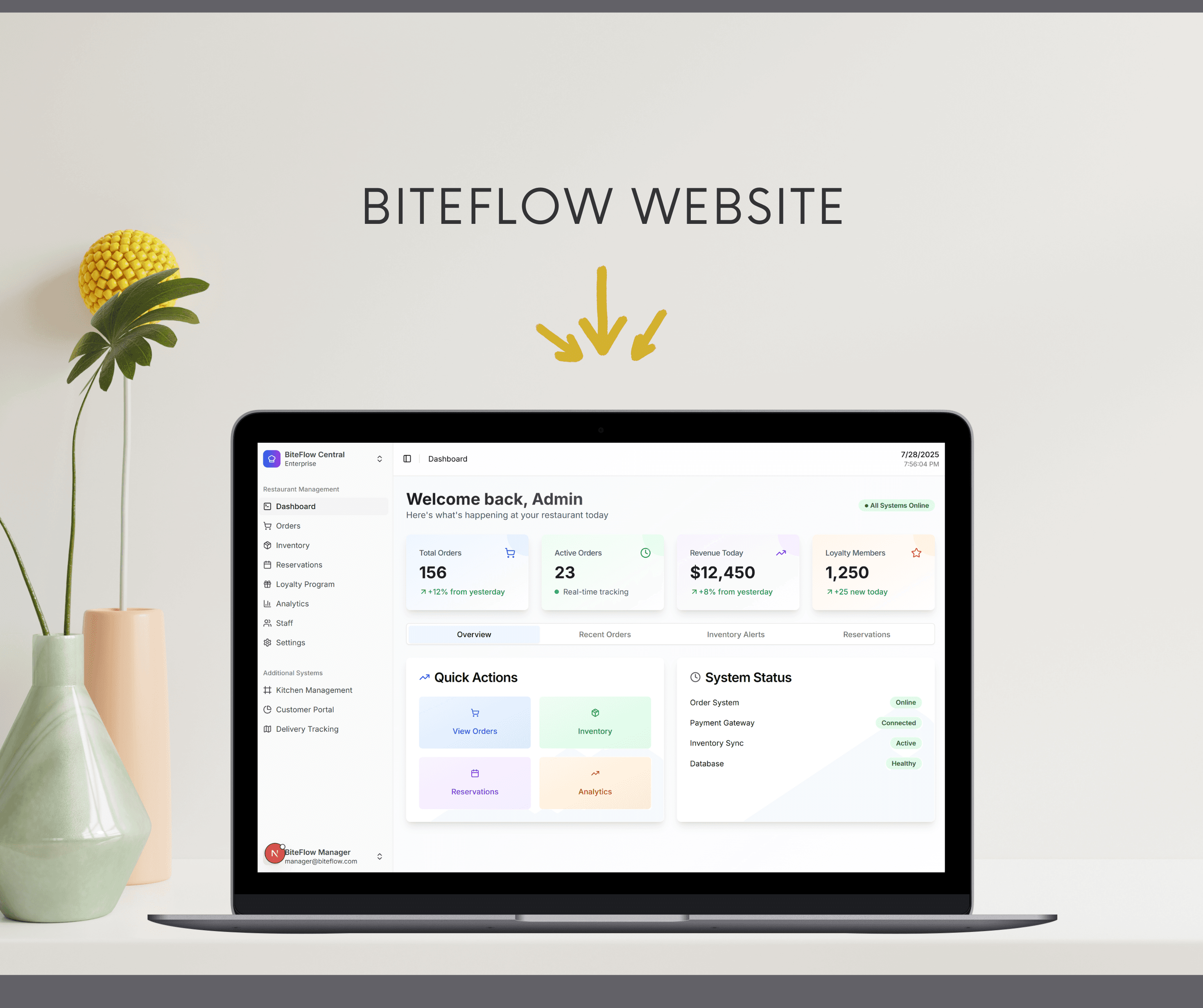 Biteflow Restaurant Ordering System